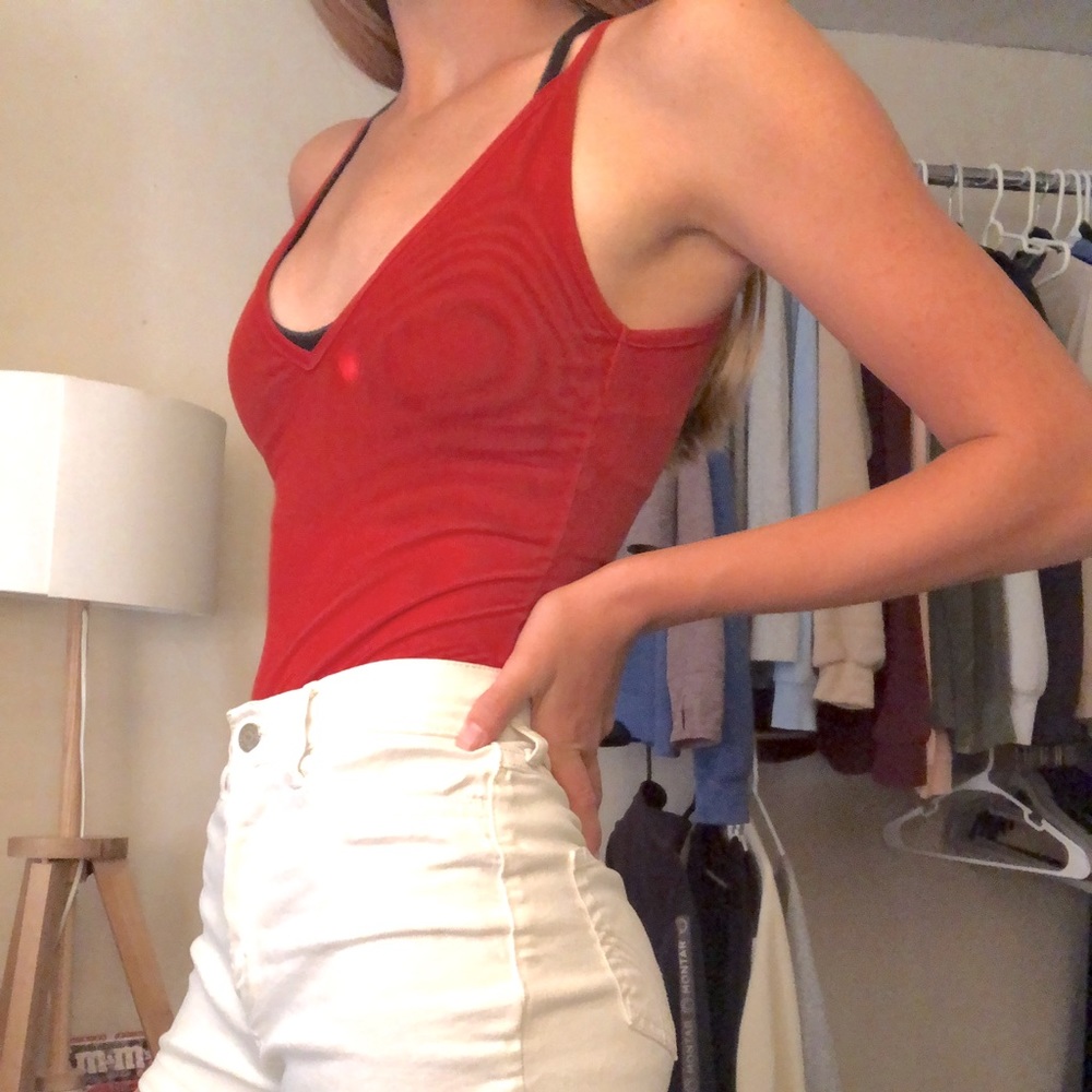 💋Sheer Red Bodysuit from Day G💋